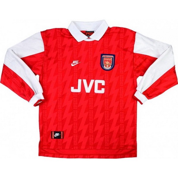 Maillot Football Arsenal Domicile ML Retro 1994 1995 Rouge